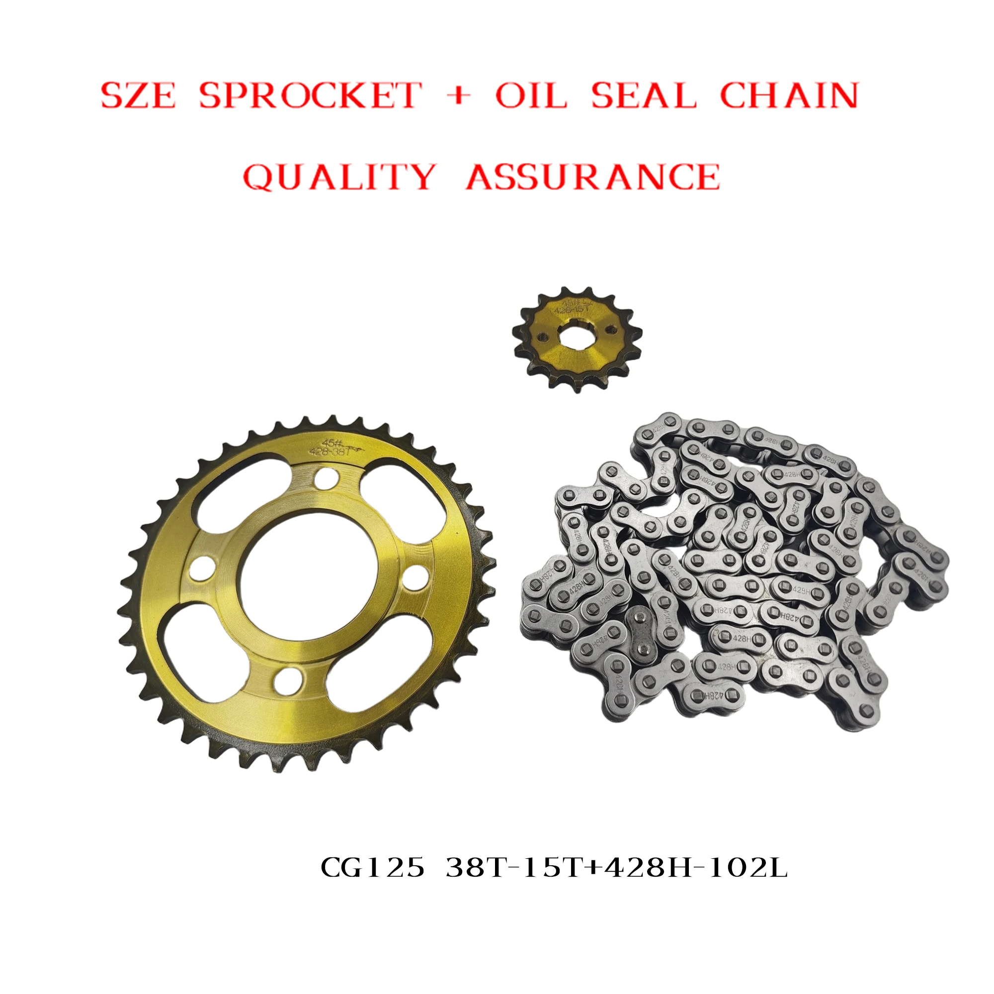 CG125 38T+15T 428H-102L Stille - 530 Chain recensie en prijs